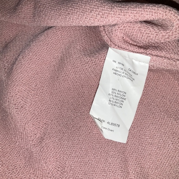 Karen Kane Lifestyle XL Rose Color Cardigan With Detachable Faux Fur Collar - Picture 6 of 17